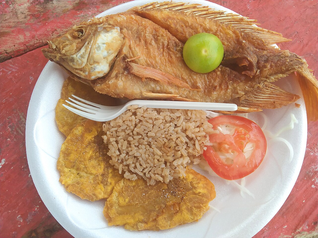 Commons: fried fish coconut rice