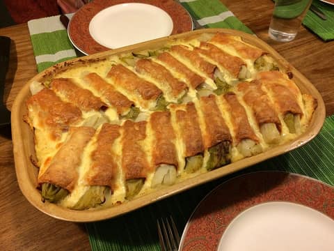 Endive with ham and cheese sauce